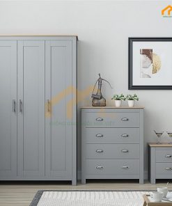 Mẫu tủ áo màu xám đẹp