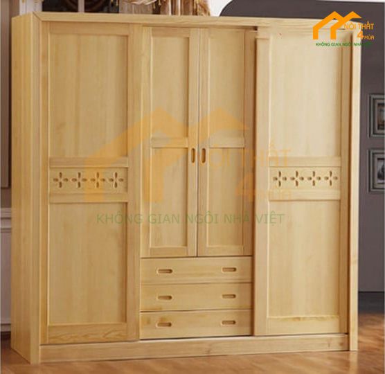 20+ Mẫu tủ quần áo gỗ thông đẹp cao cấp giá tốt nhất 1 Mẫu tủ quần áo gỗ thông đẹp