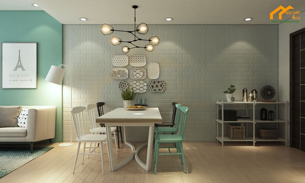 Nội thất căn hộ chung cư 50m2 1 phòng ngủ