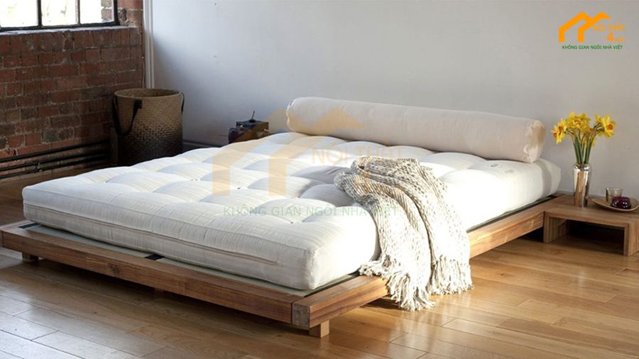 30+ Mẫu giường ngủ kiểu Nhật thịnh hành hiện nay 1 Giường ngủ kiểu Nhật đẹp hiện đại