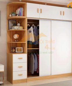 Mẫu tủ quần áo cửa lùa 1m6 x 2m