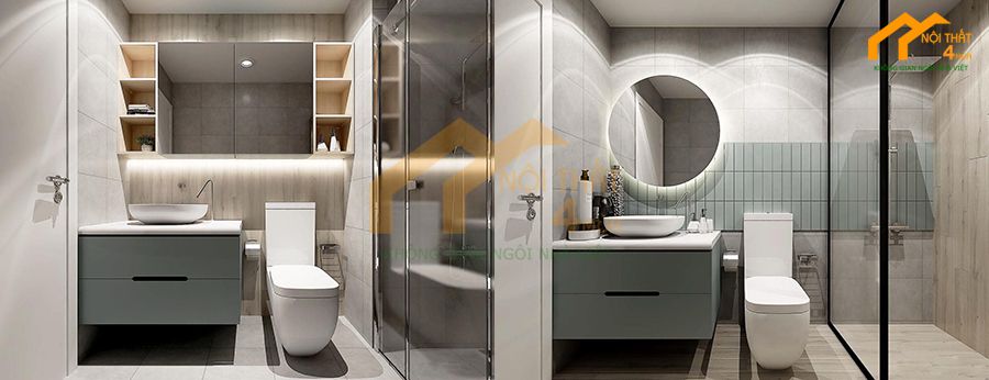Mẫu nội thất căn hộ chung cư 110m2 2 phòng ngủ