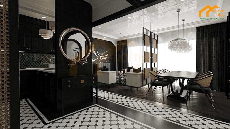 5 Mẫu thiết kế nội thất chung cư 120m2 đẹp đẳng cấp 5 Nội thất phòng bếp 120m2 đẹp