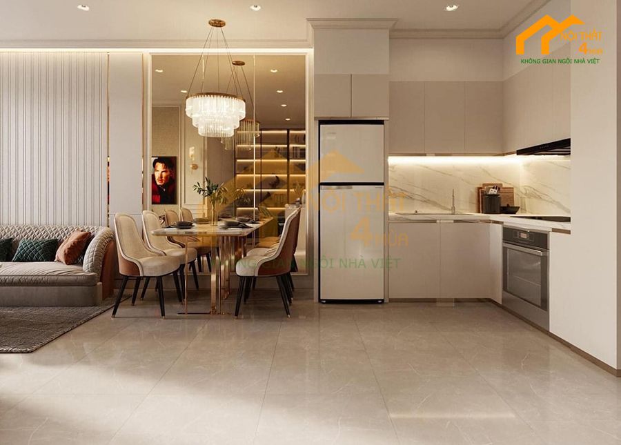 Thiết kế nội thất chung cư 110m2 phong cách Luxury