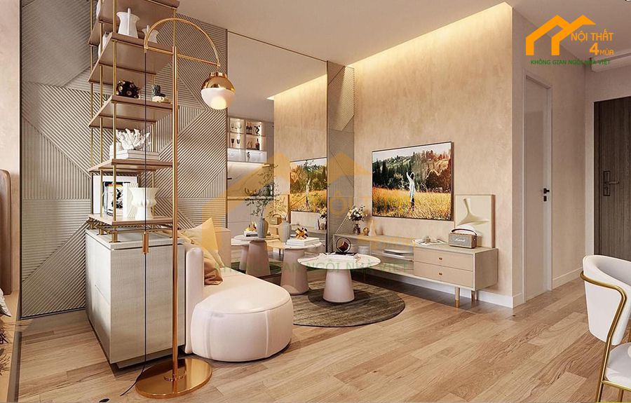Thiết kế nội thất chung cư 110m2 phong cách Luxury