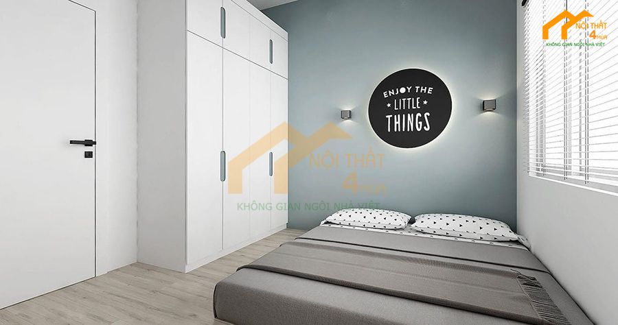 Mẫu nội thất căn hộ chung cư 110m2 2 phòng ngủ