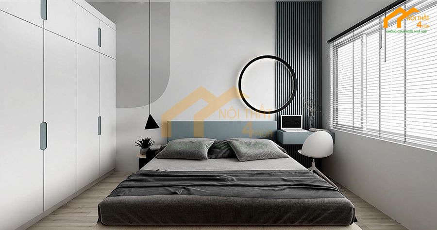 Mẫu nội thất căn hộ chung cư 110m2 2 phòng ngủ