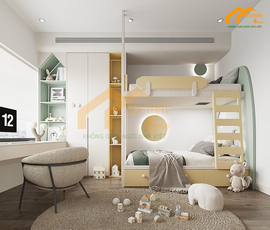 Mẫu thiết kế căn hộ chung cư 110m2 hiện đại