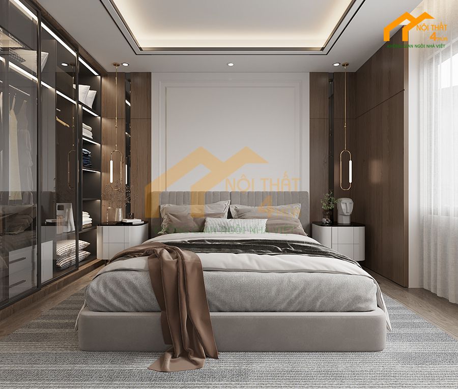 Mẫu thiết kế căn hộ chung cư 110m2 hiện đại
