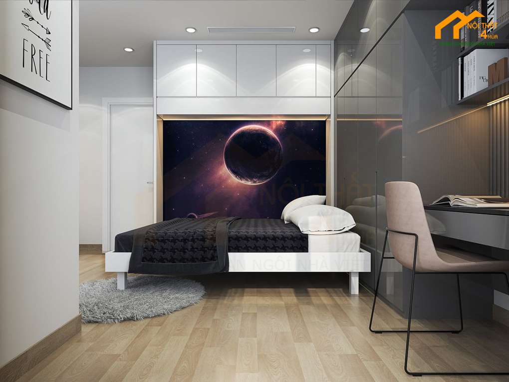 Mẫu căn hộ chung cư 120m2 với 3 phòng ngủ