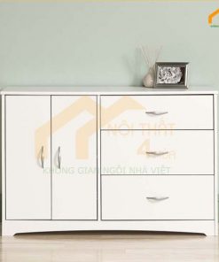 Mẫu tủ áo tấp màu trắng đẹp