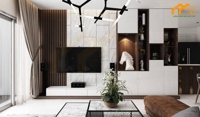 Căn hộ chung cư Sài Gòn Pearl 90m2 3PN 4 Chung cư Sài Gòn Pearl - 90m2 - 3PN - Hiện đại