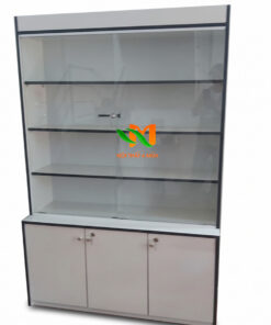 Mẫu tủ trưng bày mỹ phẩm cửa lùa