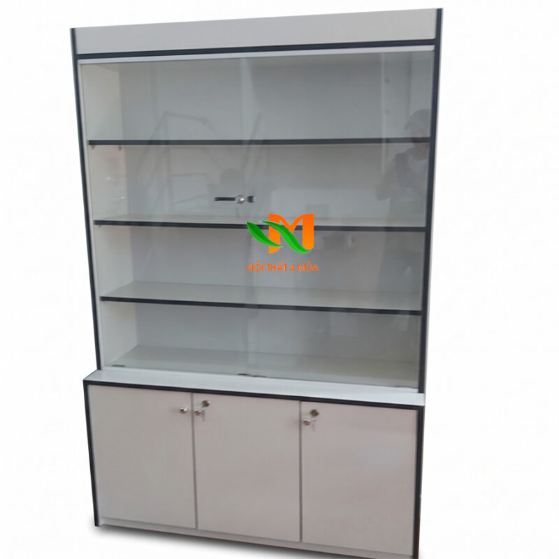 Kệ trưng bày mỹ phẩm cửa lùa - KTBMP07 3 Mẫu tủ trưng bày mỹ phẩm cửa lùa