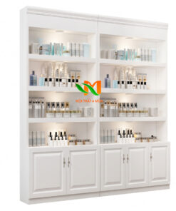 Mẫu tủ trưng bày mỹ phẩm bằng gỗ