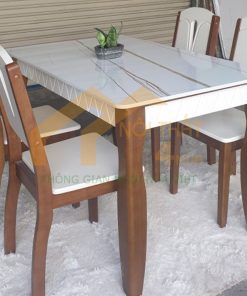 Bồ bàn ăn 4 ghế mặt đá hiện đại