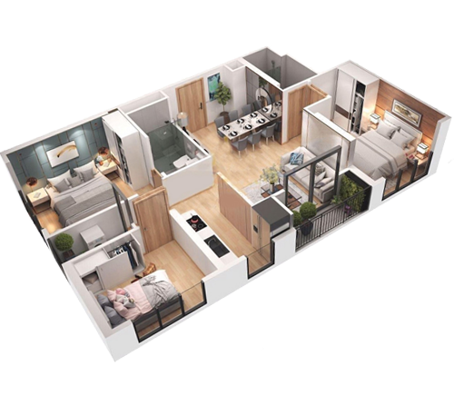 Chung cư 3 phòng ngủ