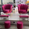 Mẫu ghế nail màu hồng đôi
