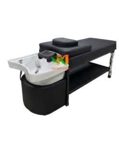 giường dưỡng sinh bồn nhựa chân sắt nệm màu đen
