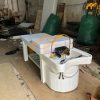 Giường gội đầu bồn sứ chân gỗ màu trắng