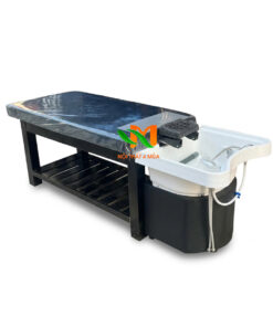 Giường gội đầu 2in1 gỗ màu đen
