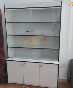 Mẫu tủ trưng bày mỹ phẩm cửa lùa