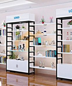 Mẫu tủ trưng bày mỹ phẩm khung sắt
