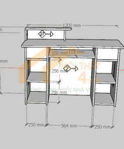 Bàn lễ tân bằng gỗ nhỏ đẹp