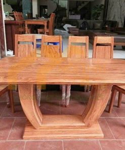 Bộ bàn ăn 6 ghế gỗ hương đá cao cấp