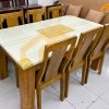 Bộ bàn ăn 6 ghế Leaf mặt đá gỗ cao su - BA6GS06 2 Bộ bàn ăn 6 ghế gỗ sồi BA6GS06