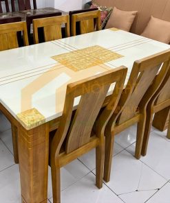 Bộ bàn ăn 6 ghế gỗ sồi BA6GS06