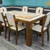 Bộ bàn ăn 1,4m 6 ghế neva hiện đại - BA4GS11