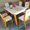 Bộ bàn ăn 1m5 ghế Neva hiện đại - BA4GS15