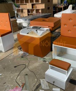 Mẫu ghế làm nail khô màu cam đẹp