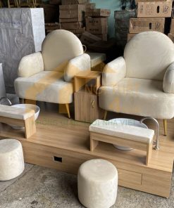 Mẫu ghế nail đôi nhỏ gọn