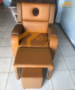 Ghế Massage chân bọc da màu cam đất - GMF13