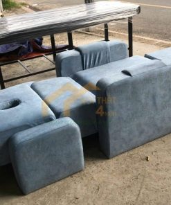 Bộ ghế massage chân vải nhung màu xám - GMF10 4 Mẫu ghế massage bọc vải nhung cao cấp màu tím