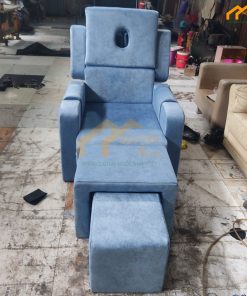 Mẫu ghế massage bọc vải nhung cao cấp màu tím