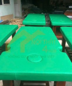 Giường massage vật lý trị liệu chân gỗ giá rẻ - GMTL01 4 Giường massage trị liệu màu xanh đẹp