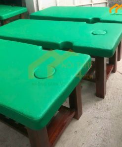 Giường massage vật lý trị liệu chân gỗ giá rẻ - GMTL01 3 Giường massage trị liệu màu xanh đẹp