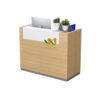 Quầy lễ tân gỗ MDF nhỏ gọn 1m2 - QLT02 1 Quầy lễ tân spa mini 1m2
