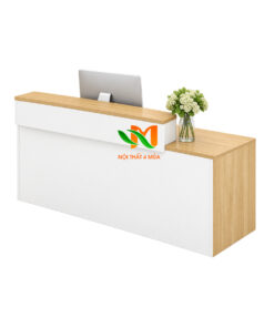 Quầy lễ tân gỗ MDF nhỏ gọn 1m2 - QLT01