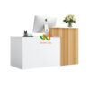 Quầy tính tiền đơn giản 1m2 hiện đại - QLT08 1 Quầy lễ tân gỗ MDF nhỏ gọn 1m2