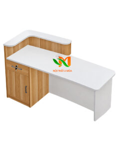 Quầy lễ tân gỗ MDF nhỏ gọn 1m2