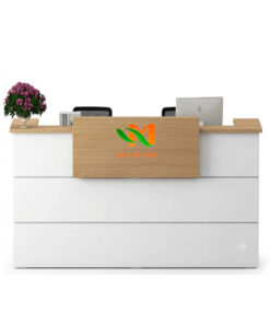 Quầy lễ tân gỗ MDF 1m6 hiện đại - QLT17