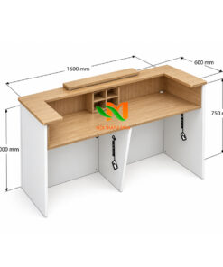 Quầy lễ tân gỗ MDF 1m6 hiện đại - QLT17
