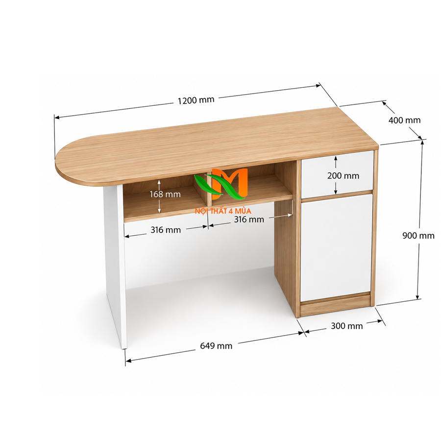 Quầy thanh toán hiện đại 1m2 - QLT19 Quầy thanh toán hiện đại 1m2 - QLT19