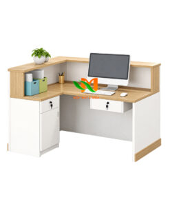 Quầy lễ tân gỗ MDF đơn giản 1m2 - QLT20 3 Quầy lễ tân gỗ MDF đơn giản 1m2 - QLT20