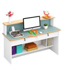 Quầy thanh toán gỗ MDF 1m2 - QLT21
