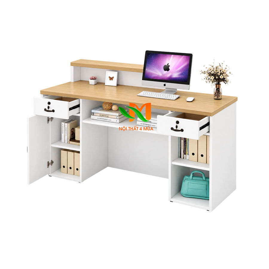 Bàn lễ tân bằng gỗ nhỏ đẹp Bàn lễ tân bằng gỗ nhỏ đẹp